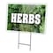Signmission Herbs Yard Sign & Stake outdoor plastic coroplast window, C-2436 Herbs C-2436 Herbs - alternate 1